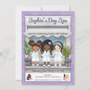 Invitation spa Party pour jeunes filles