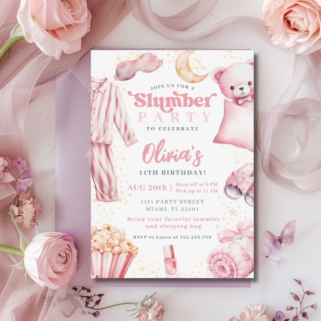 Invitation Spa rose de la fête de Stwood (Créateur téléchargé)