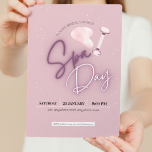 Invitation Spa thème douche nuptiale