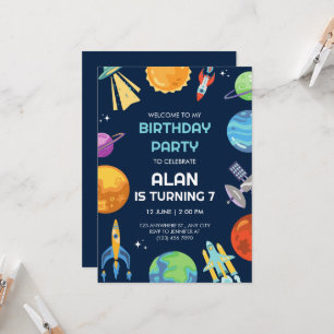 Invitation Space Adventure Anniversaire