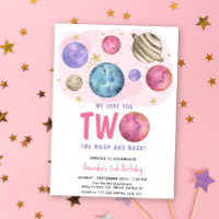 Space Girl Two the Moon Anniversaire Star Party