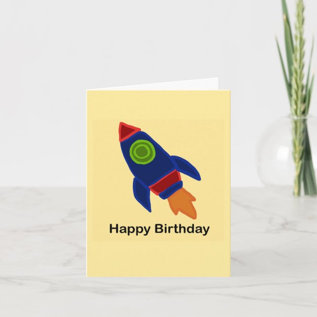 Invitation 🚀 Space Rocket Ship Joyeux anniversaire (Devant)