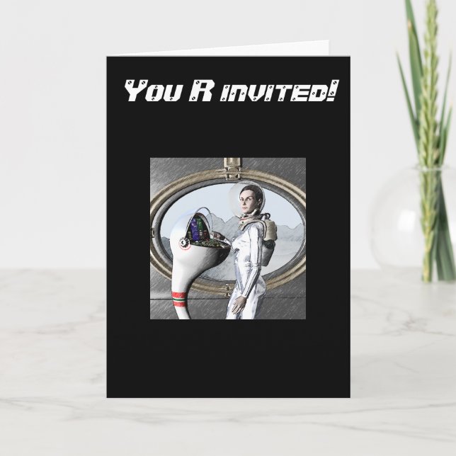 Invitation Spacegirl vintage (Devant)