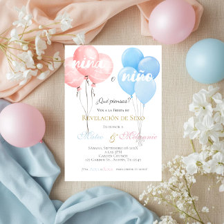 Invitation Spanish Gender Reveal