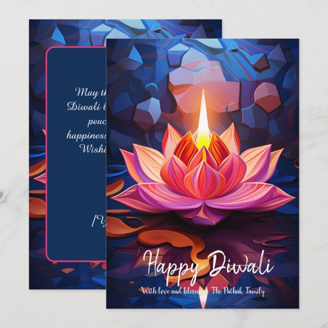 Invitation Spark of Grace Diwali card (Devant / Derrière)