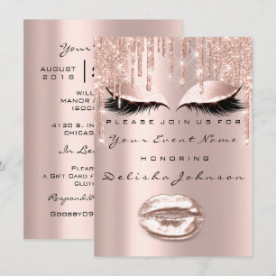 Invitation Spark Sweet 16th Drips Parties scintillant Maquill