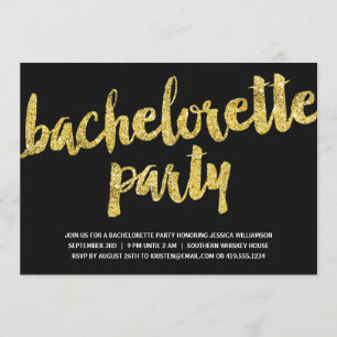 Invitation Sparkings en or  Parties scintillant Look Bachelor
