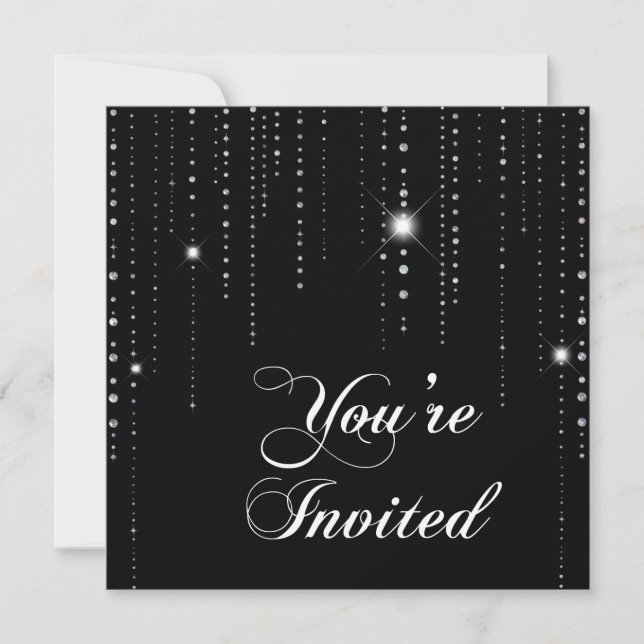 Invitation Sparkle & Shine Faux Sequin :Invitation (Devant)