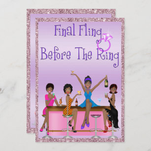 Invitation Sparkles & Parties scintillant Bachelorette Party