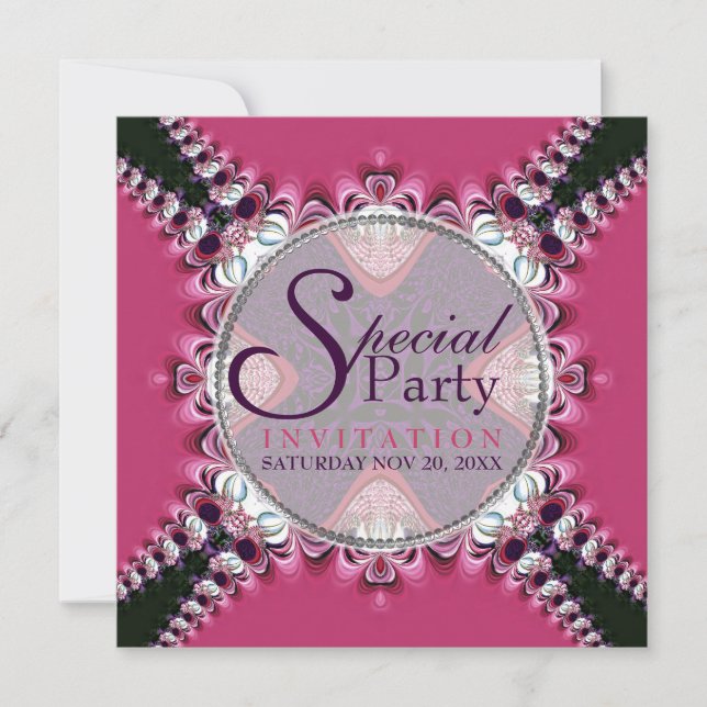 Invitation spéciale à la fête de la princesse diva (Devant)