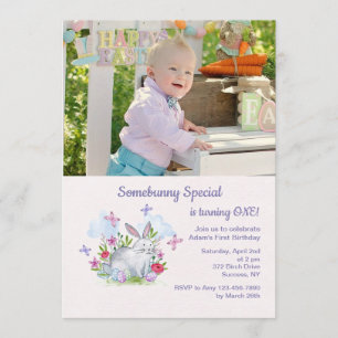 Invitation spéciale d'anniversaire de Pâques de