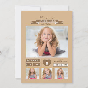 Invitation spéciale de photo d'anniversaire