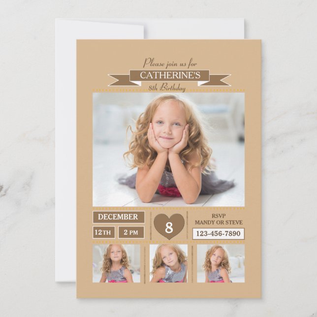 Invitation spéciale de photo d'anniversaire (Devant)