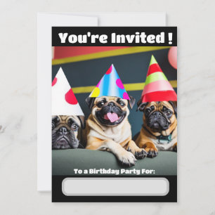 Invitation spéciale pour chien carlin