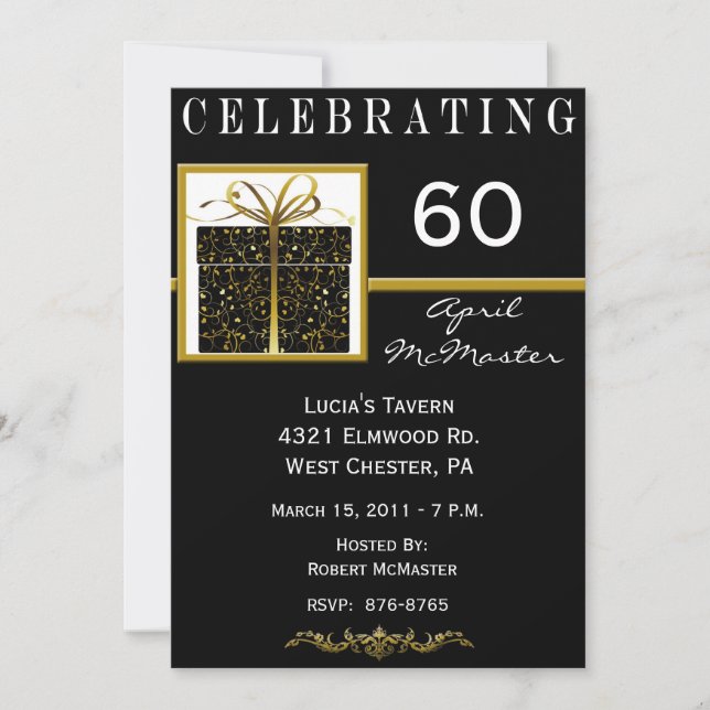 Invitation spéciale pour le 60e anniversaire de la (Devant)