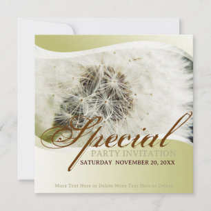 Invitation spéciale pour une fête au pissenlit