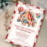 Invitation Spectacle de Cirque Carnaval à petit budget & Anim<br><div class="desc">Invitation d'anniversaire pour un spectacle de cirque et d'animaux de carnaval à petit budget</div>