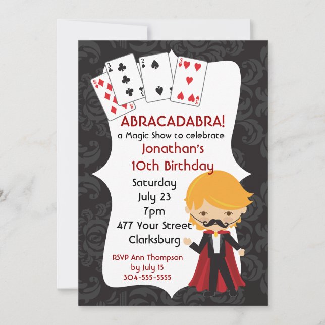 Invitation Spectacle magique (Devant)