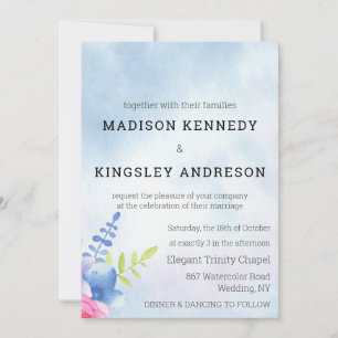 Invitation Spectaculaire Mariage Floral Vows Aimer Vivre