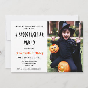 Invitation Spectaculaire parti Anniversaire de enfant Hallowe
