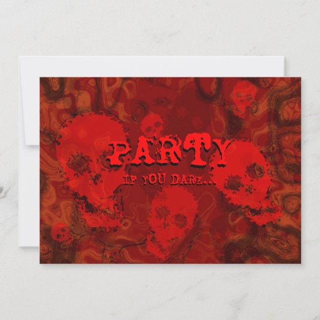 Invitation Spectres crâniens Red 'Party..Si vous osez l'invit (Devant)