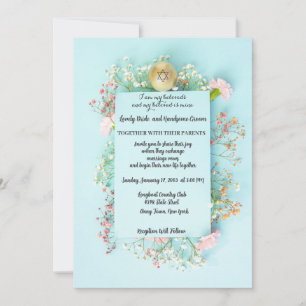 Invitation Sphère D'Or Avec L'Étoile De David Juif