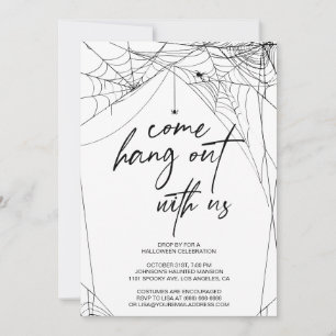 Invitation Spider Come Hang Halloween Party