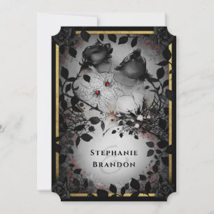 Invitation Spider Love Gothique Halloween Mariage