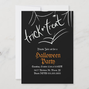 Invitation Spider Trick ou traiter Halloween fête d'anniversa
