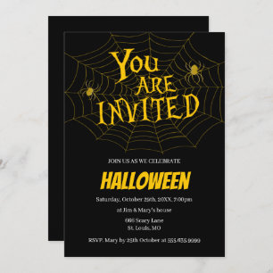 Invitation Spiderweb Vous Êtes Invité Halloween Party
