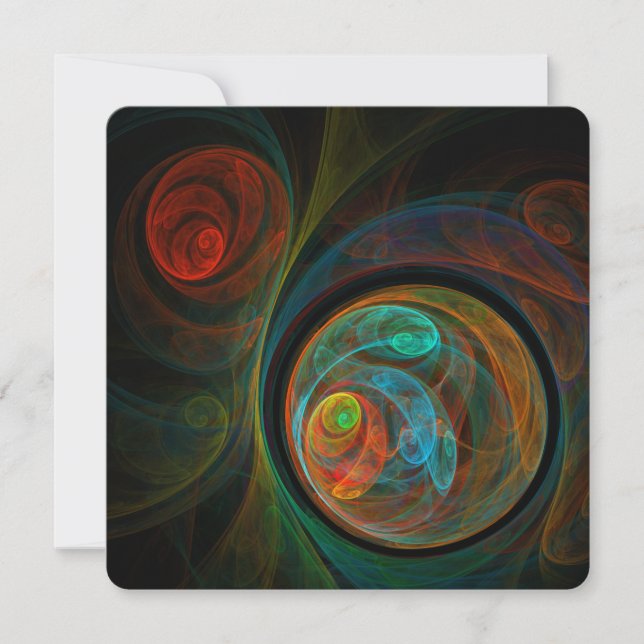 Invitation Spirale de Renaissance Art Abstrait Cosmique Moder (Devant)