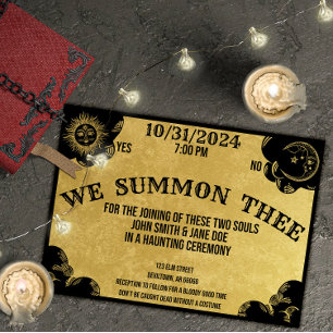 Invitation Spirit Board Gothique Halloween Mariage & douche