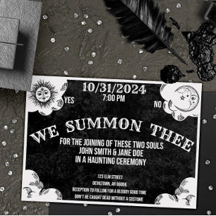 Invitation Spirit Board Gothique Halloween Mariage ou douche