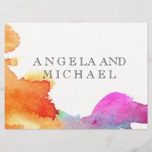 Invitation Splash of Watercolor