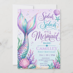 Invitation Splash Splash C'est une Fête d'anniversaire de Sir