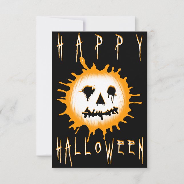 Invitation splatolanus d'halloween heureux (Devant)