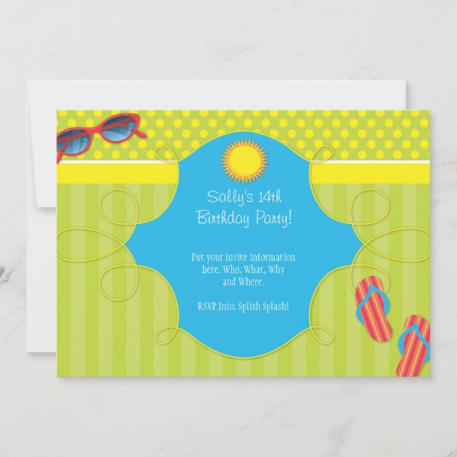 Invitation Splish Splash (Devant)