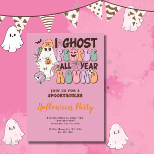 Invitation Spooktaculaire Halloween rose