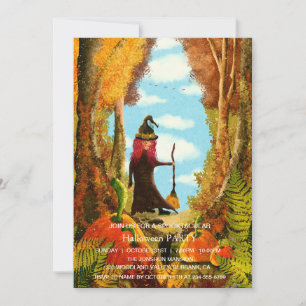 Invitation Spooktacular Dark Citrouille sorcière fête d'Hallo