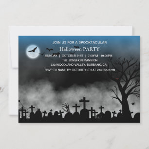 Invitation Spooktacular Dark Haunted House Halloween Party