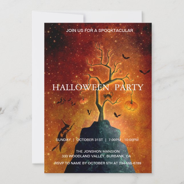 Invitation Spooktacular Dark Haunted House Halloween Party (Devant)