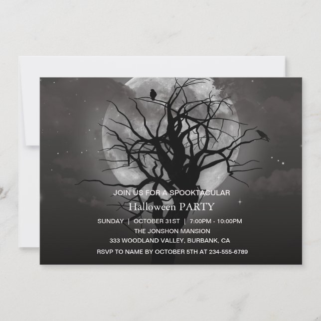 Invitation Spooktacular Dark Haunted House Halloween Party (Devant)