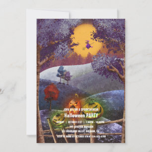 Invitation Spooktacular Dark Haunted House Halloween Party I