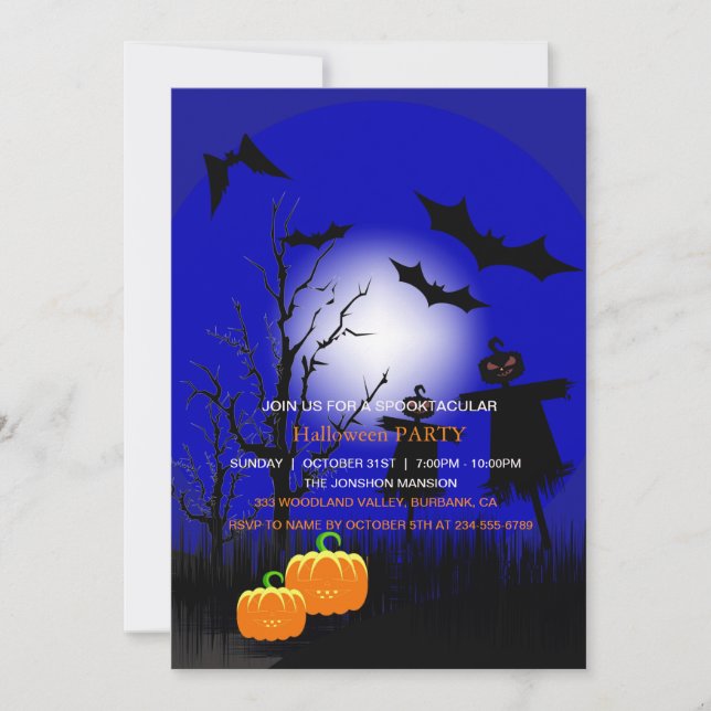Invitation Spooktacular Dark Haunted House Halloween Party I (Devant)