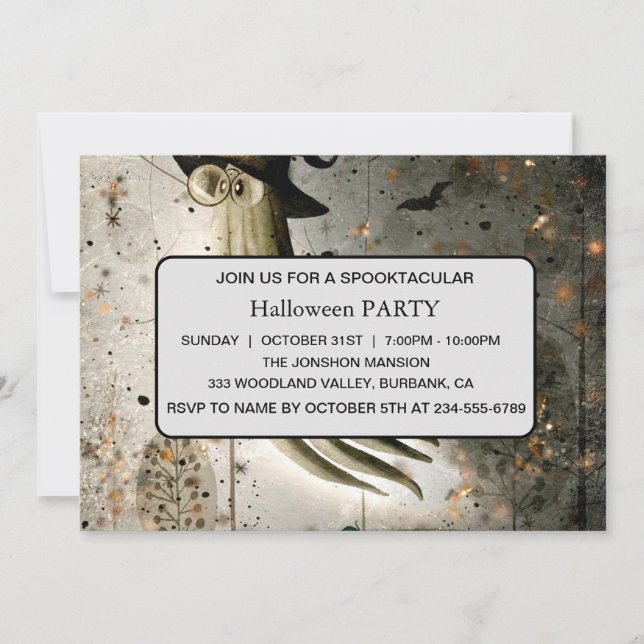 Invitation Spooktacular Dark Haunted House Halloween Party  I (Devant)