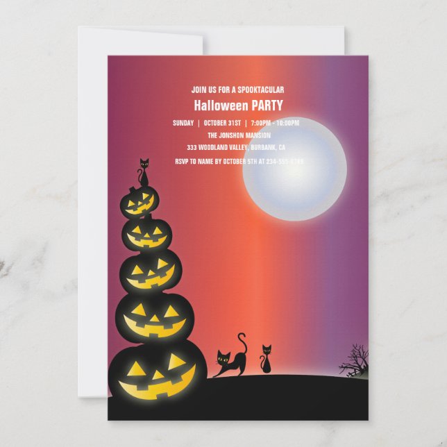 Invitation Spooktacular Dark Haunted House Halloween Party I (Devant)