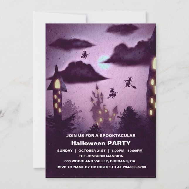 Invitation Spooktacular Dark Haunted House Halloween Party I (Devant)