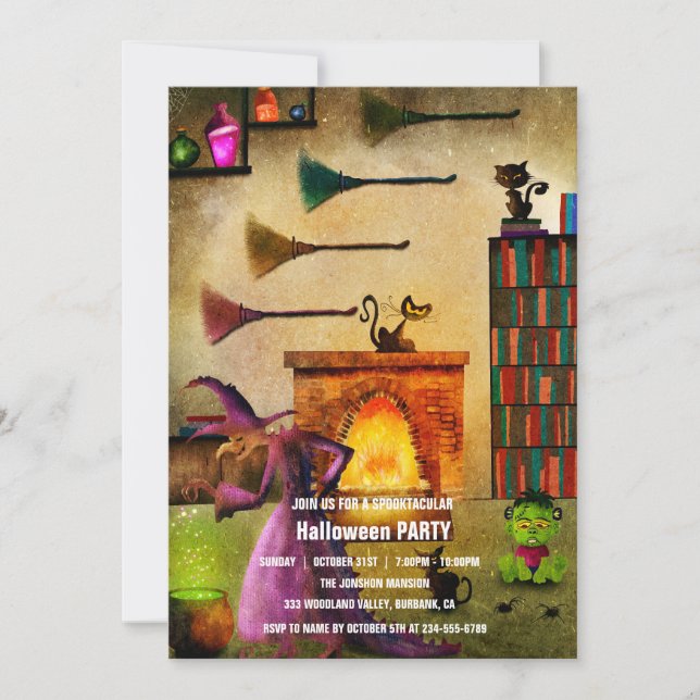 Invitation Spooktacular Dark Haunted House Halloween Party I (Devant)