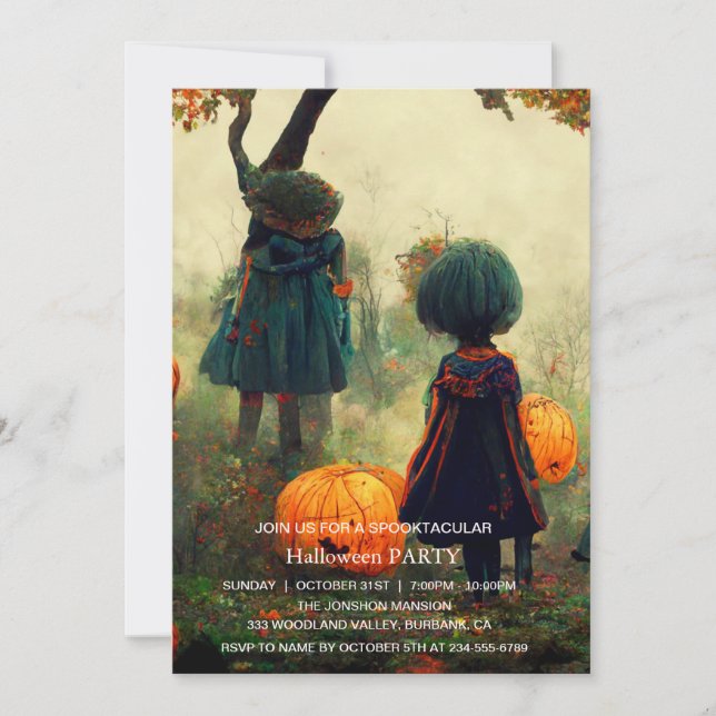 Invitation Spooktacular Dark Haunted House Halloween Party I (Devant)