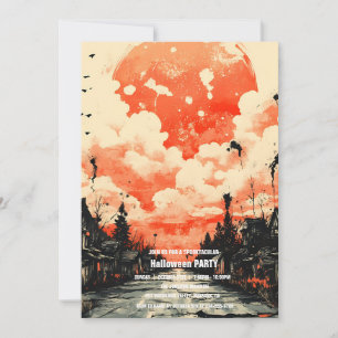 Invitation Spooktacular Dark Haunted House Halloween Party I